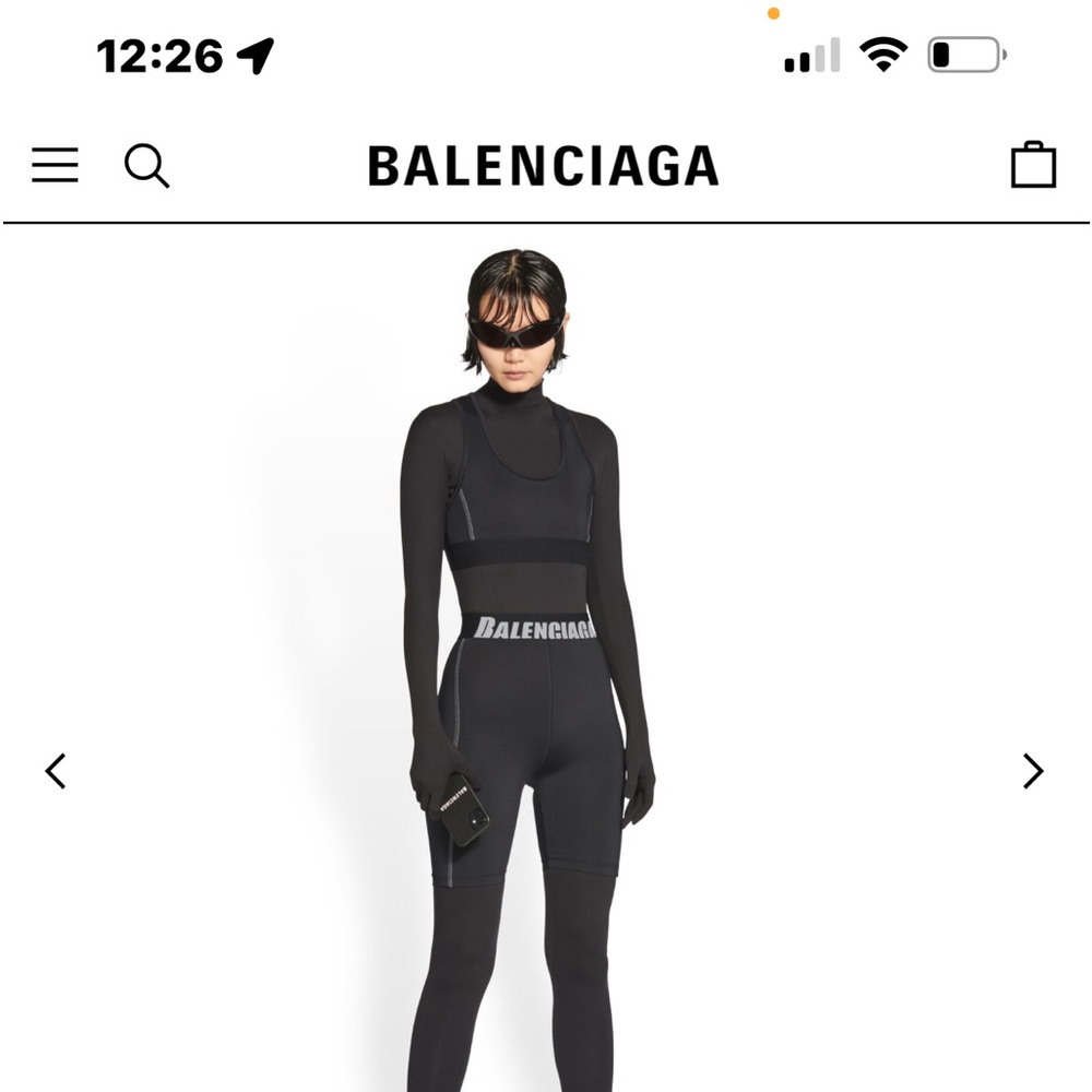 BALENZIAGA WOMEN'S SPORTY BRA IN BLACK